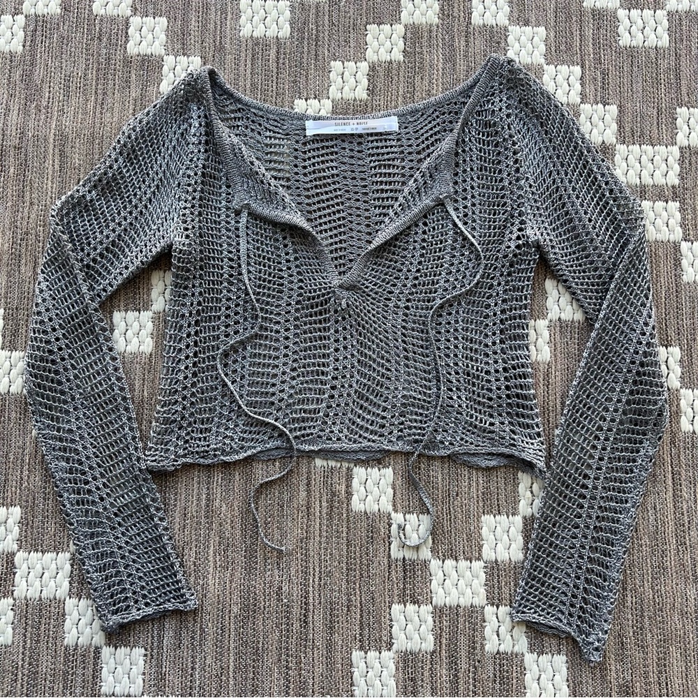 Silence + Noise Open Knit Sweater XS